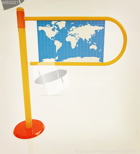 Image of Three-dimensional image of the turnstile. 3D illustration. Vinta