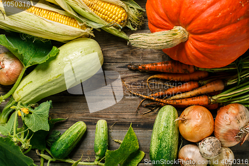 Image of Fresh rustic natural vegetables