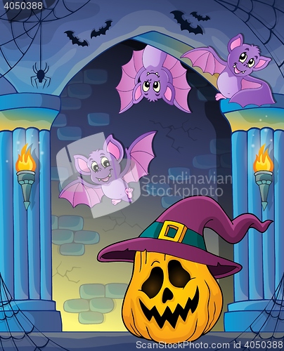 Image of Pumpkin in witch hat theme image 2