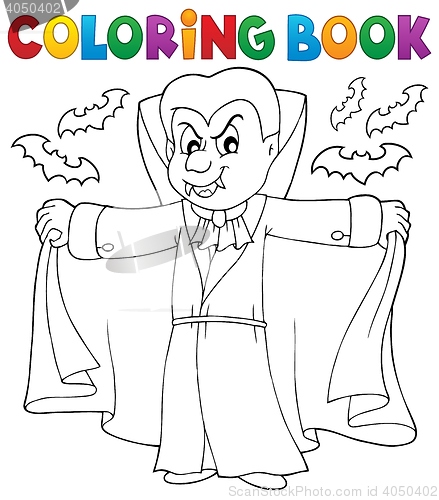 Image of Coloring book vampire theme 2