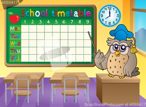 Image of School timetable classroom theme 3