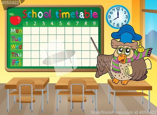 Image of School timetable classroom theme 4