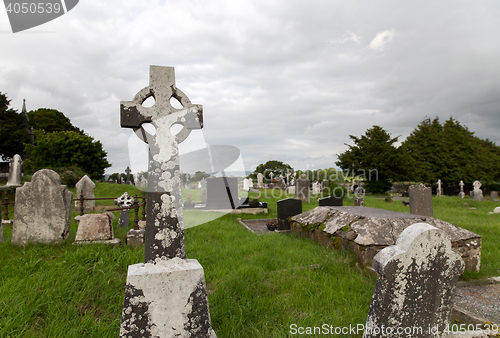 Image of old celtic cemetery graveyard in ireland