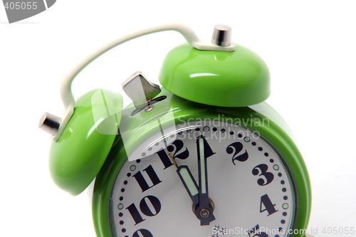 Image of green alarm clock