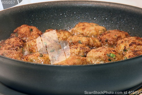 Image of meat balls frying