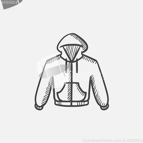 Image of Hoodie sketch icon.