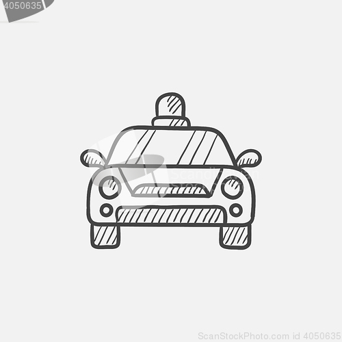 Image of Police car sketch icon.