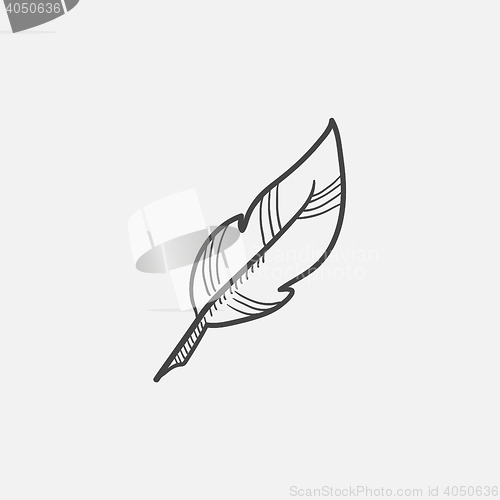 Image of Feather sketch icon.