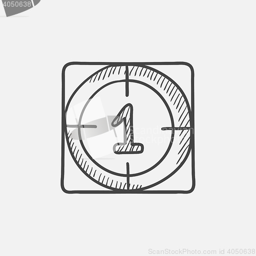 Image of Countdown sketch icon.