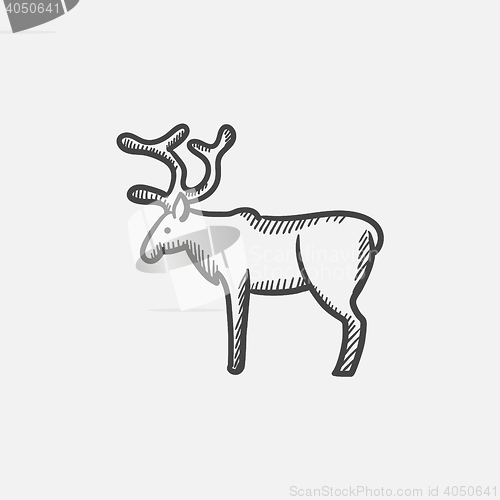 Image of Deer sketch icon.