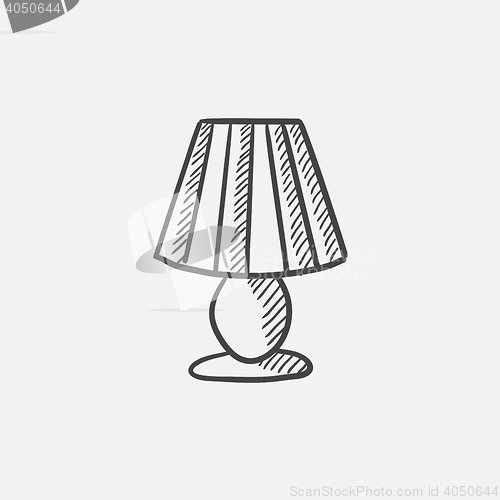 Image of Table lamp sketch icon.