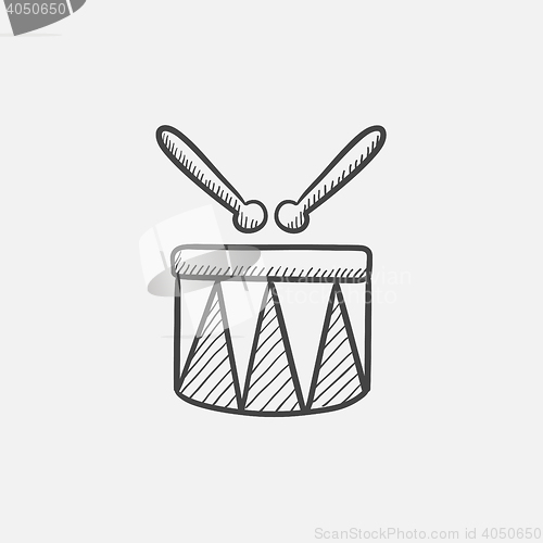 Image of Circus drum sketch icon.