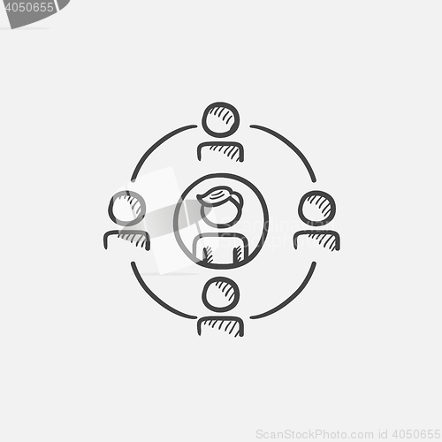 Image of Family sketch icon.