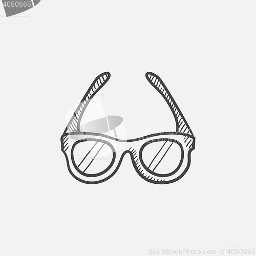 Image of Glasses sketch icon.