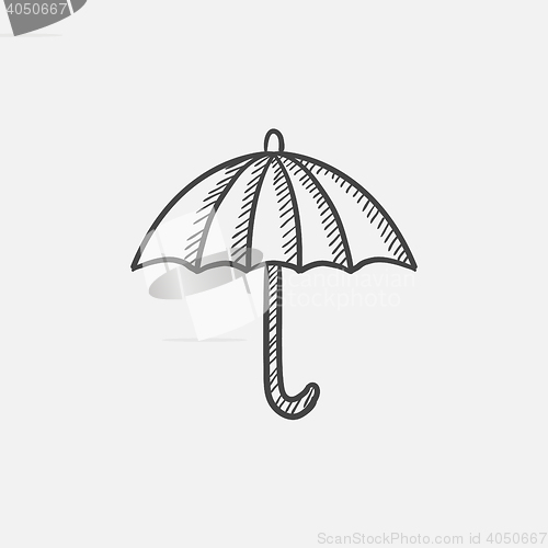 Image of Umbrella sketch icon.