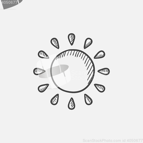 Image of Sun sketch icon.