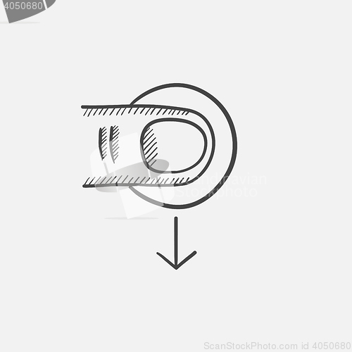 Image of Touch screen gesture sketch icon.