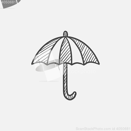 Image of Umbrella sketch icon.