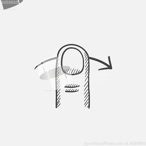 Image of Touch screen gesture sketch icon.