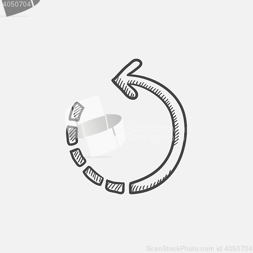 Image of Refresh arrow sketch icon.