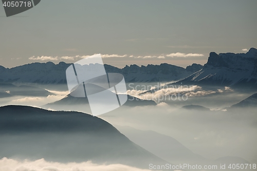 Image of Mountains cloudy landscape