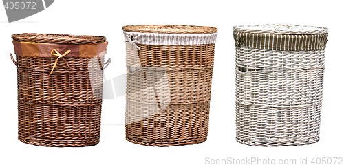 Image of laundry baskets clipping path