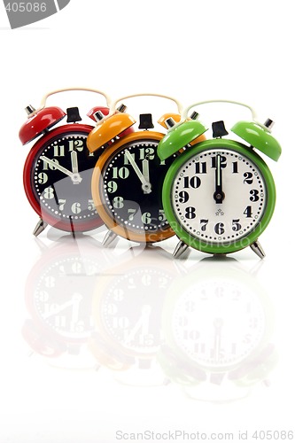 Image of alarm clocks vertical