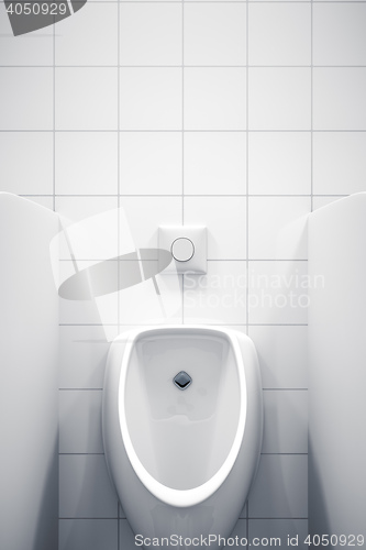 Image of a white urinal with space