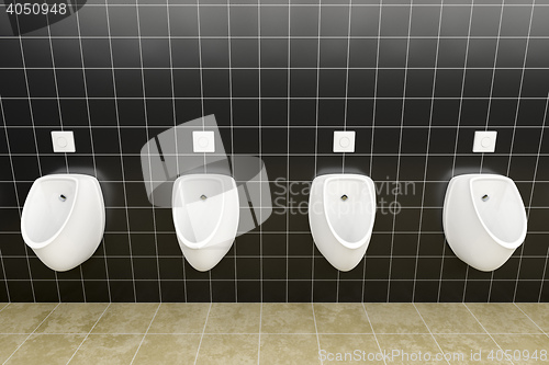 Image of a public restroom with urinals row