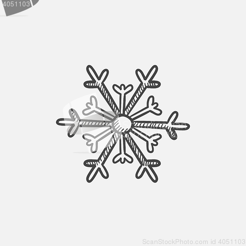 Image of Snowflake sketch icon.