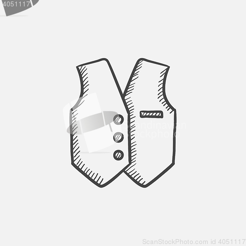 Image of Waistcoat sketch icon.