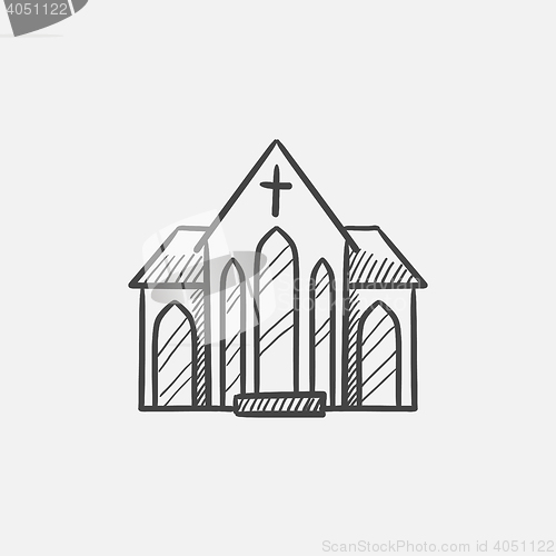 Image of Church sketch icon.