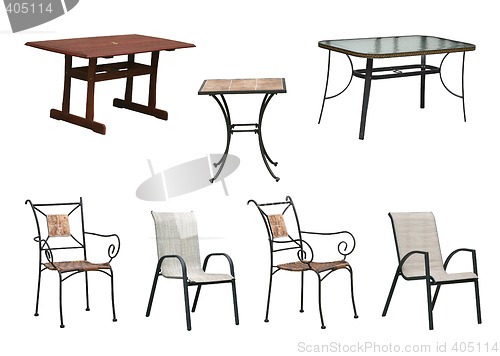 Image of tables and chairs clipping paths