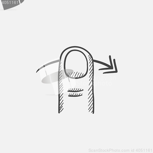 Image of Touch screen gesture sketch icon.