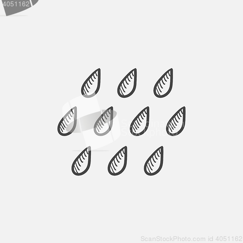 Image of Rain sketch icon.