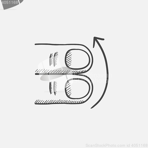 Image of Touch screen gesture sketch icon.