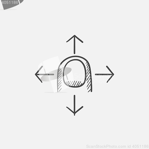 Image of Touch screen gesture sketch icon.