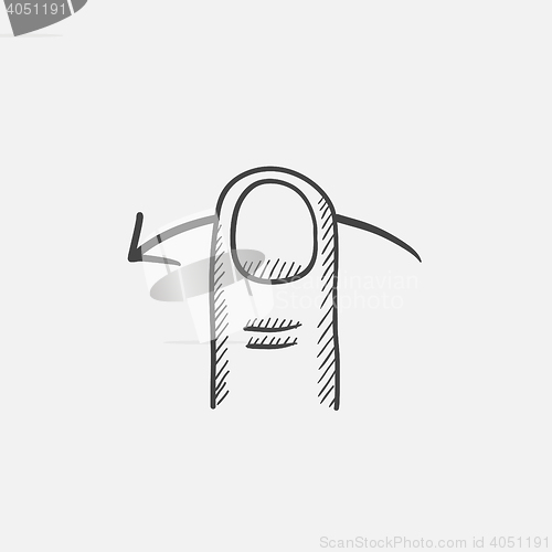 Image of Touch screen gesture sketch icon.