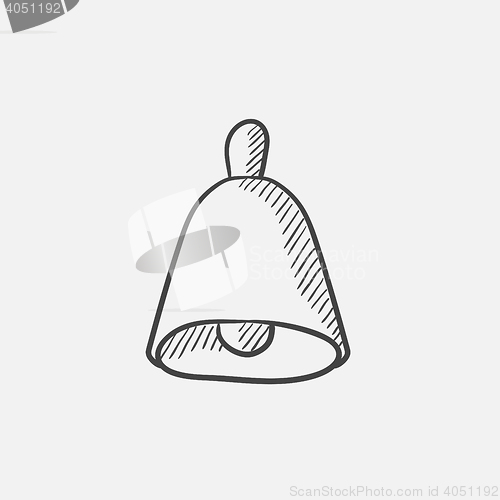 Image of Wedding bell sketch icon.