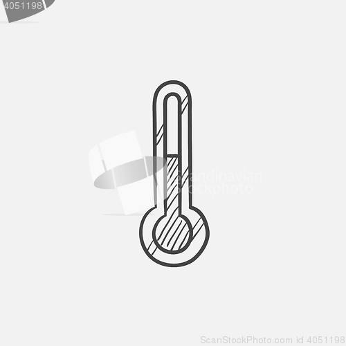 Image of Thermometer sketch icon.