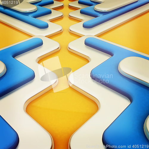 Image of Virtual background. 3D illustration. Vintage style.