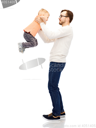 Image of father with son playing and having fun