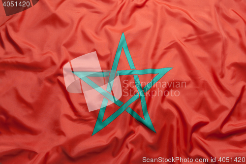 Image of Textile flag of Morocco