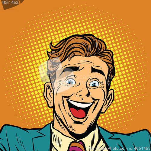 Image of Happy face super joyful person