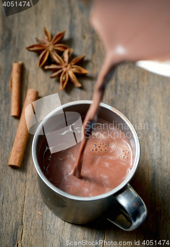 Image of Hot chocolate with cinnamon stick