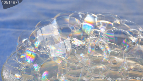 Image of soap bubbles close up