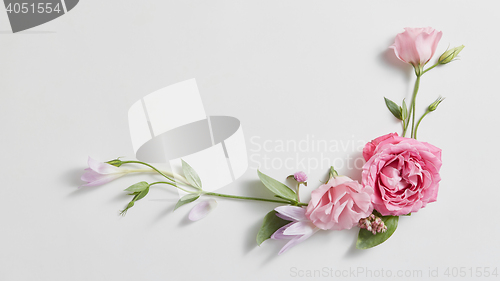 Image of Beautiful spring floral frame