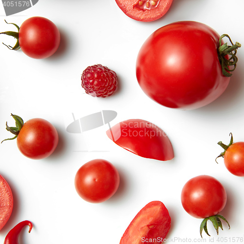 Image of tomato cherry and raspberry