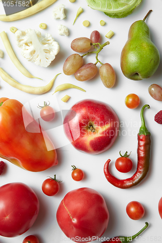 Image of Healthy food on a white background