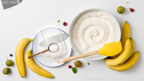 Image of ingredients for the banana cake